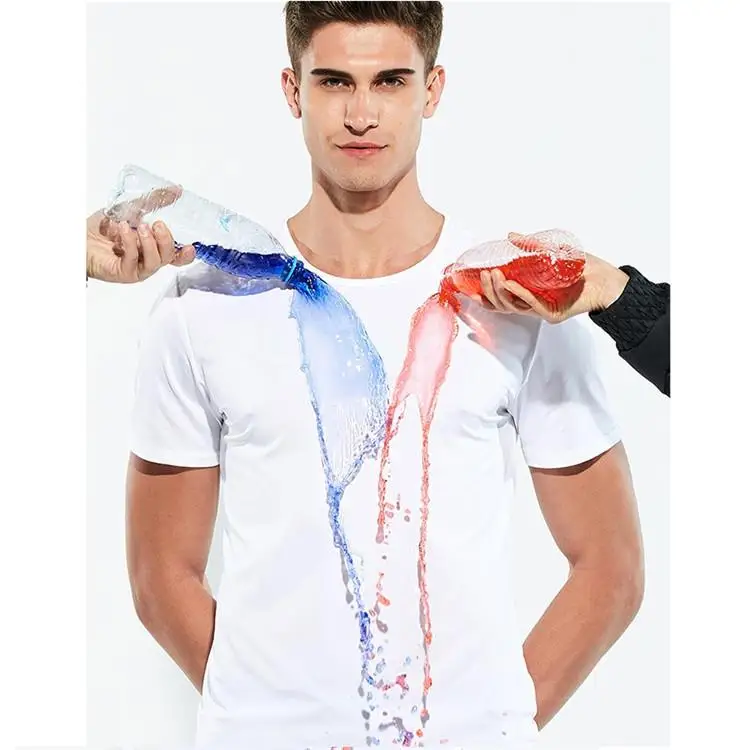 Waterproof T Shirt Mens Fashion Custom Hydrophobic Tshirt Blank Printing