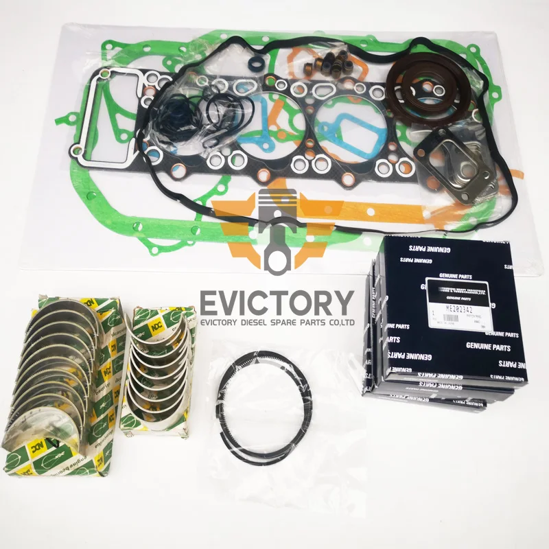 

For MITSUBISHI 4M40-T 4M40T 4M40 rebuild overhaul kit gasket + bearing + rings