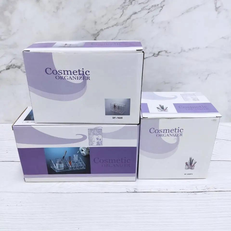 wholesale stackable clear acrylic beauty cosmetic desktop desk