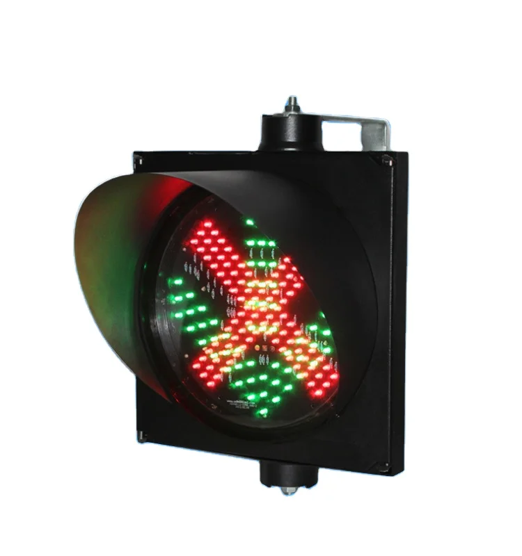 Red Cross Green Arrow Warning LED Traffic Signal Light