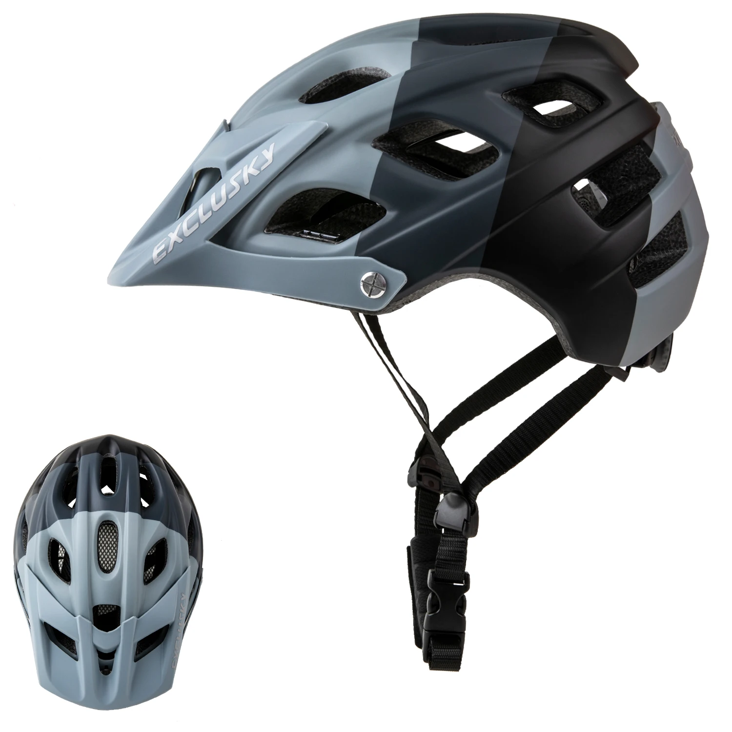 

Exclusky Adult MTB Bike Helmet With Visor Off Road Downhill Helmets Bicycle Safety Equipment CE EN 1078 CPSC Certification