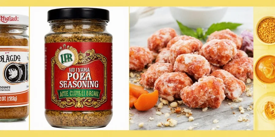 Goya seasoning bottles lined up on a counter