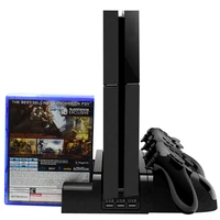 

PS4/PS4 Slim/PS4 PRO Vertical Stand with Cooling Fan Cooler Dual Controller Charger Charging Station for SONY Playstation 4