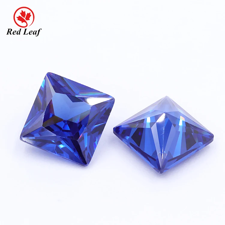 

Redleaf Jewelry Synthetic Crystal Zircon Stone Square Shape Tanzanite Color Loose Crystal Cubic Zirconia Gems For Sale