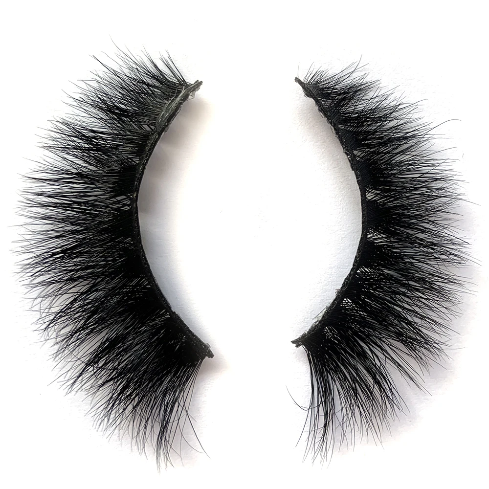 

Factory Price Full Strip Lashes 3D Makeup Eyes 20 Mm Mink Eyelashes Vendor In Stock, Natural black