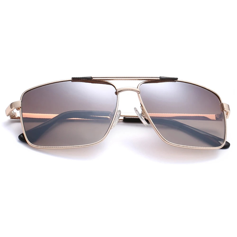 

Metal fashion pilot oversized polarized brand sunglasses men