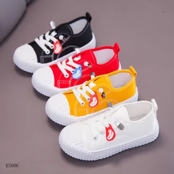 Lace-up Light Weight Multicolor Girls Boys Shoes School Canvas Kids ...