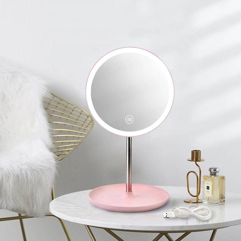 

Vanity Make Up Organizer Portable Smart LED Light Makeup Mirror, Customized color