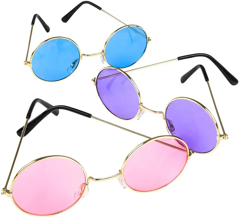 

Small Colored Lens Tinted Lens Glasses Retro Style Circle Round Sunglasses