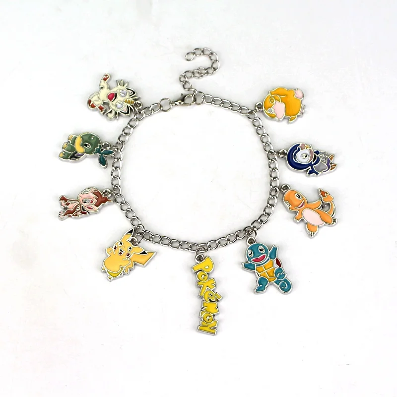 

Anime Pokemon Charm Bracelet Pokemon Go Team Mystic Valor Instinct Pikachu Bracelets For Women Fashion Jewelry Accessories, Sliver