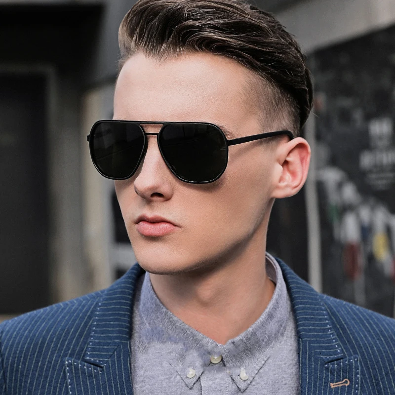 

High Quality Uv400 Luxury Strong Durable Hinge Sun Glasses Navy Blue Sunglasses For Mens, 5 colors