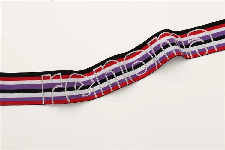 
Custom logo Jacquard woven elastic band 
