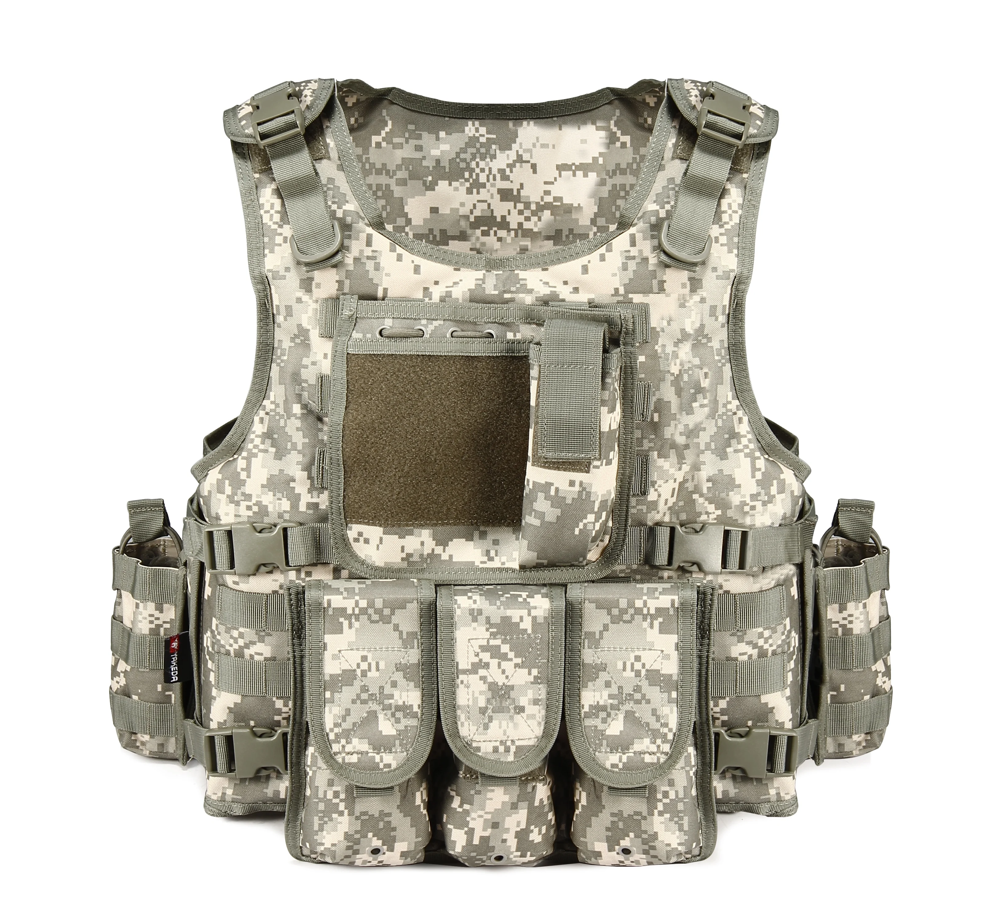 

YAKEDA lightweight airsoft hiking shooting hunting vest military bullet proof vest for outdoor activities, Acu