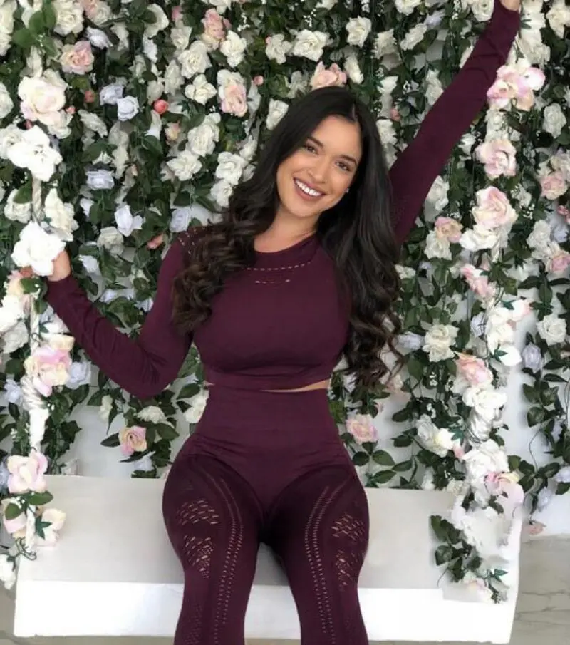 

Hot selling Breathable Workout Wear Long Sleeve Tights Seamless Yoga Set
