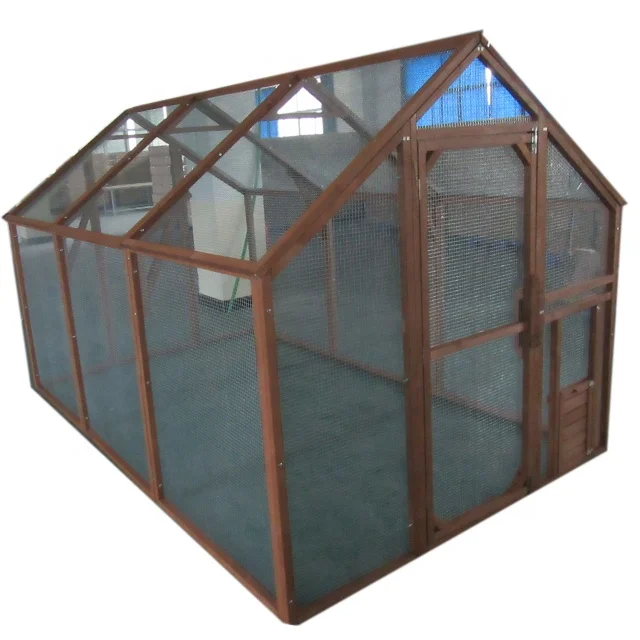 

custom design OEM industrial Ventilation Door Removable Tray Ramp Wooden Large pet cage broiler Chicken Coop With Run, Customized color