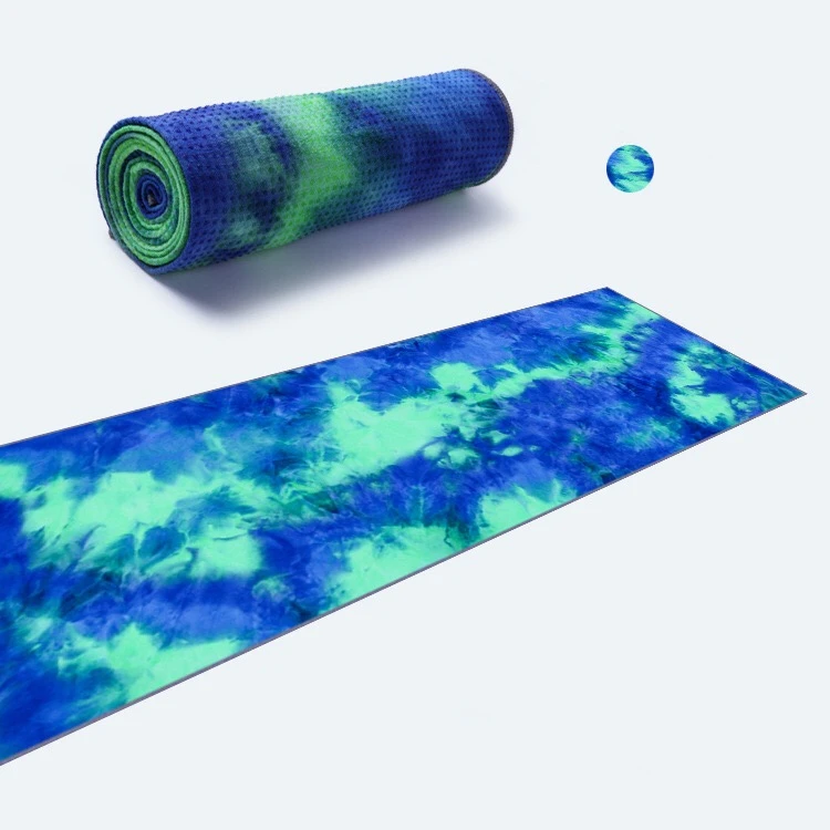 

Portable Resin Dot Non Slip Yoga Towels Tie Dye Microfiber Yoga Mat Towels