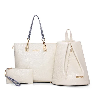 

ST-0331 Lady Crocodile Grain Three-piece One Shoulder Lash Ladies Purses And Handbags Women, Multi color
