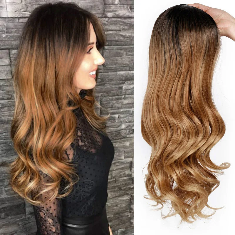 

Synthetic Hair Wig Technique Wave High-temperature Wig long Curly hair wigs