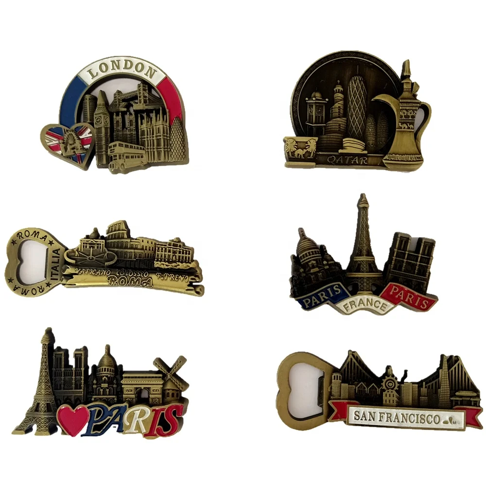 

World Famous Architecture France Refrigerator Stickers Bottle Opener Fridge Magnet Travel Souvenirs