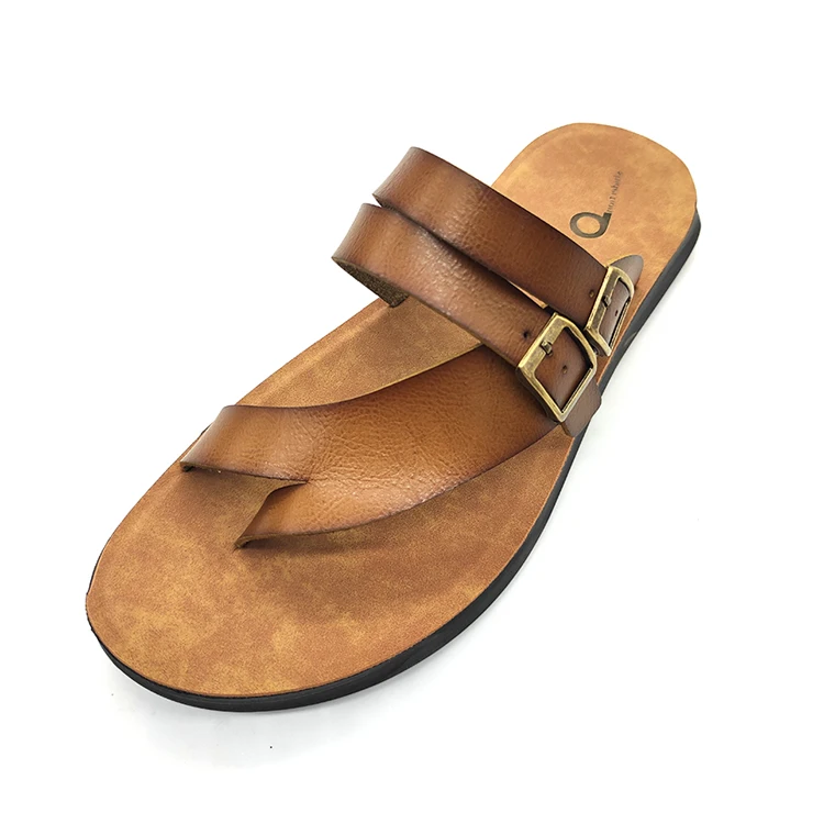 

High quality custom design comfortable men's leather sandals summer, Customizable