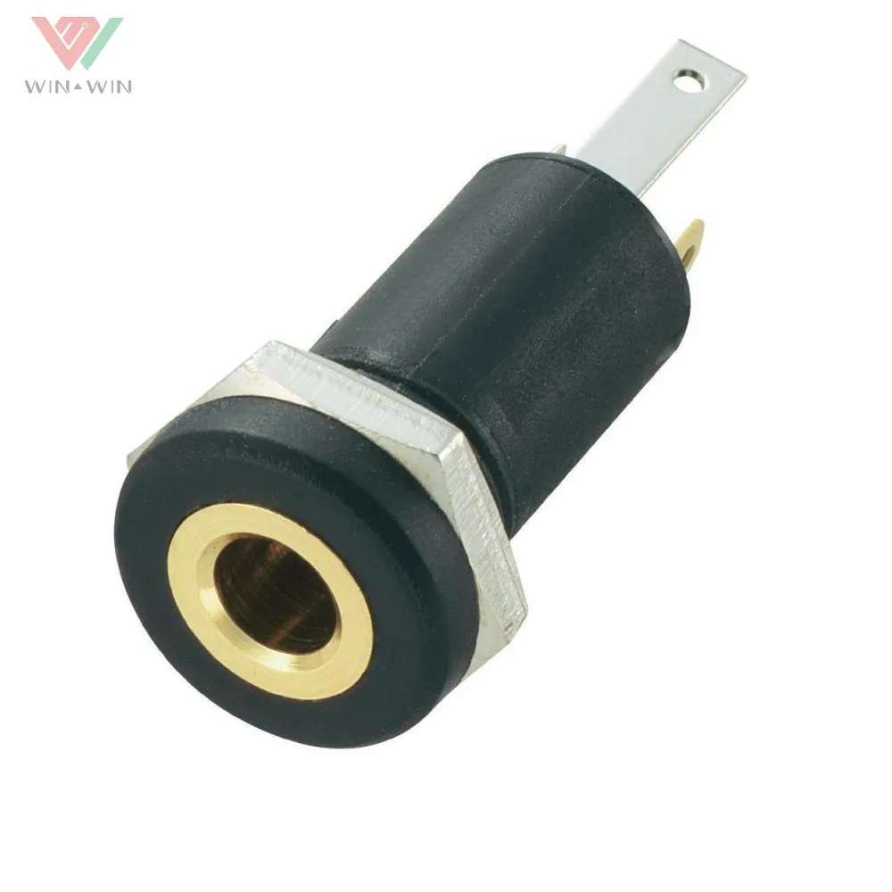 High quality audio Female Jack audio cable 3.5mm jack female 3pin 4pin 6.35 jack male