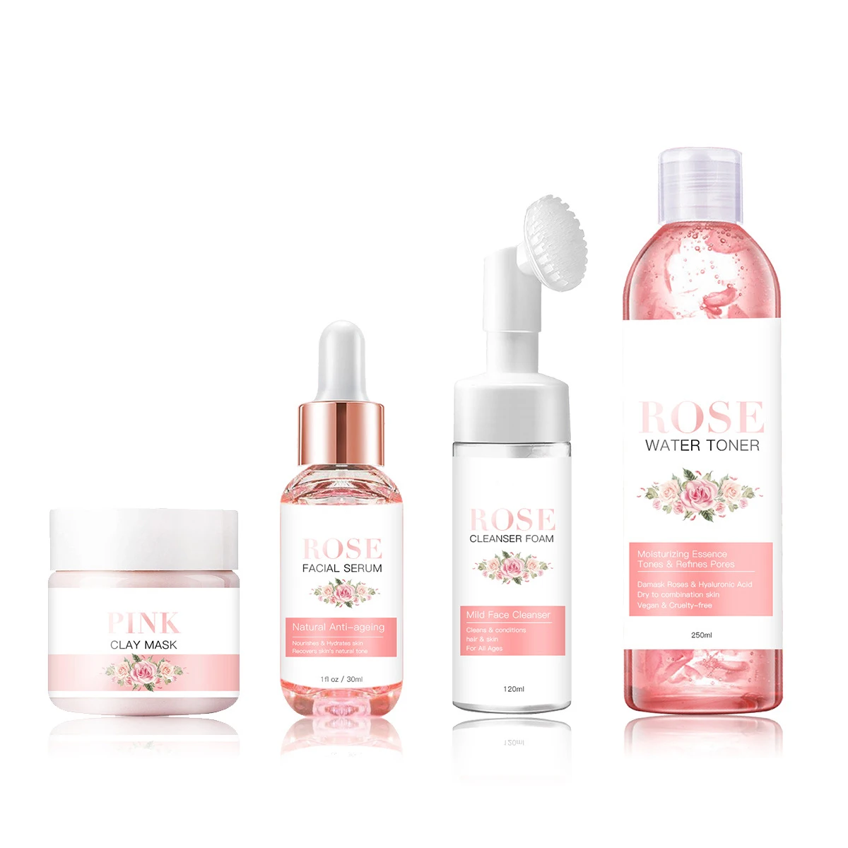 

Rejuvenating Beauty And Care Facial Whitening Anti Aging Skincare Kit Natural Organic Face Serum Rose Skin Care Set