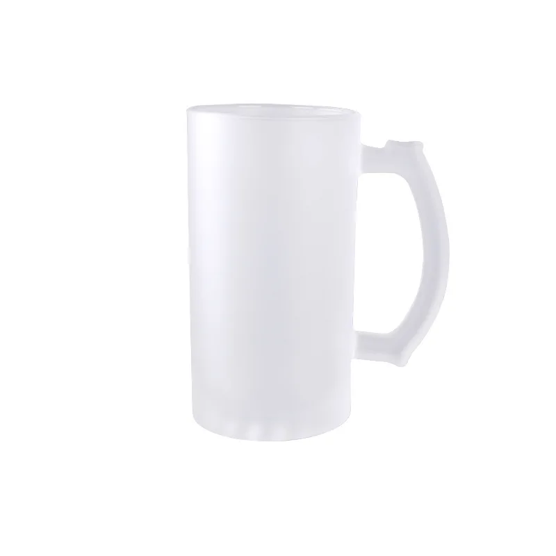 

16oz Sublimtaion Fronsted Glass Beer Stiens Tumbler Cups taza de cerveza