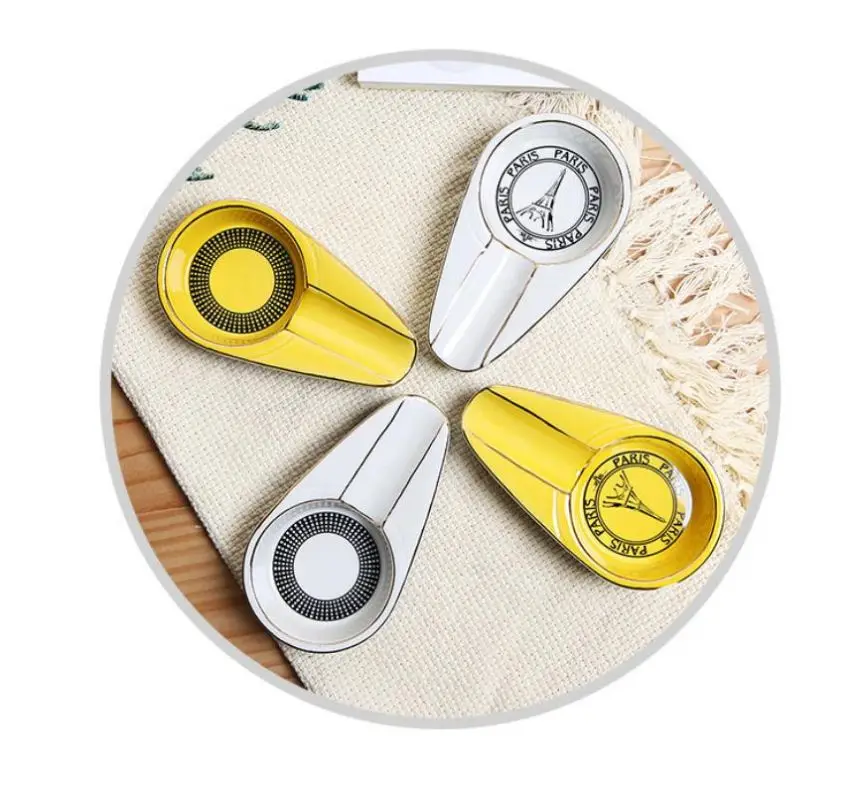 

Hot sale Cigar Ashtray Design Cigarette Ashtray Ceramic Ashtray, Yellow/white