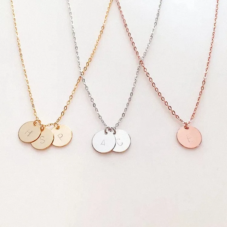 

2019 creative 26 letter necklace for women Gold silver rose gold necklace