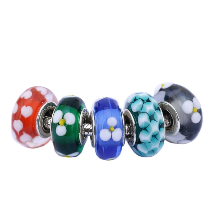

Jewelry Charms Color Heart Glass Beads For Fashion Jewelry