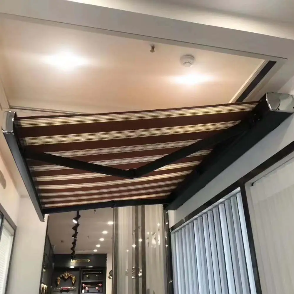 

Square Type Electric and Remote Control Retractable Awning Full Cassette Awning, Customized color