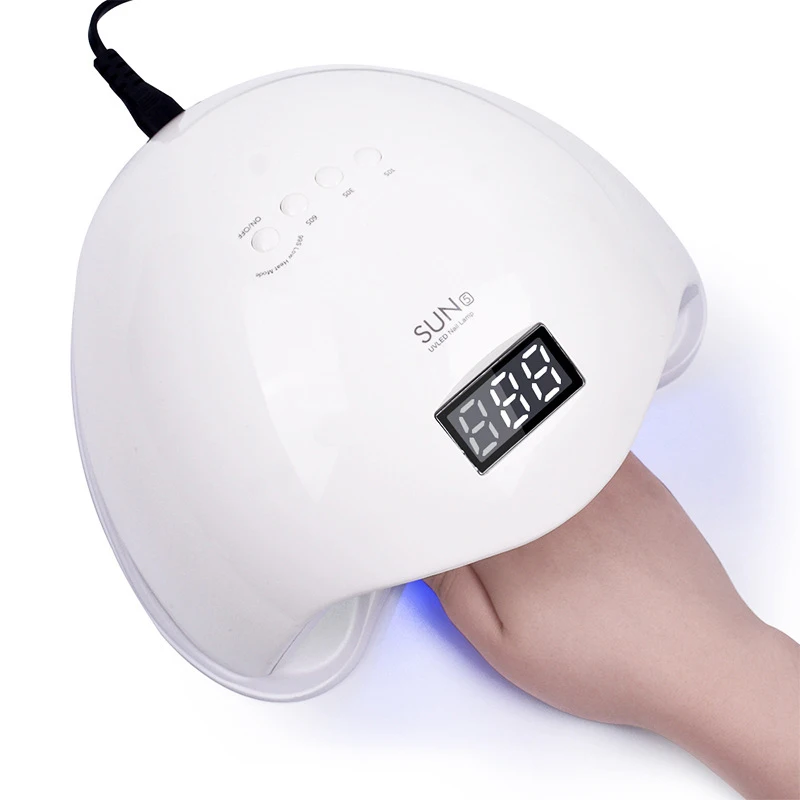 

Professional Personalized Smart Sensor Desk Nail Dryer Lamp Solar Mini Table 48W UV Led Nail Lamp for Gel Nail Polish, White