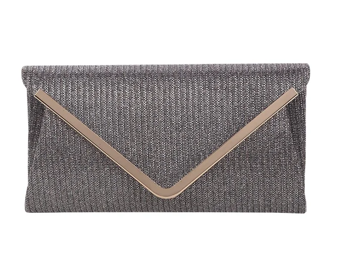 

New style ladies evening bags golden sequined custom sling bags