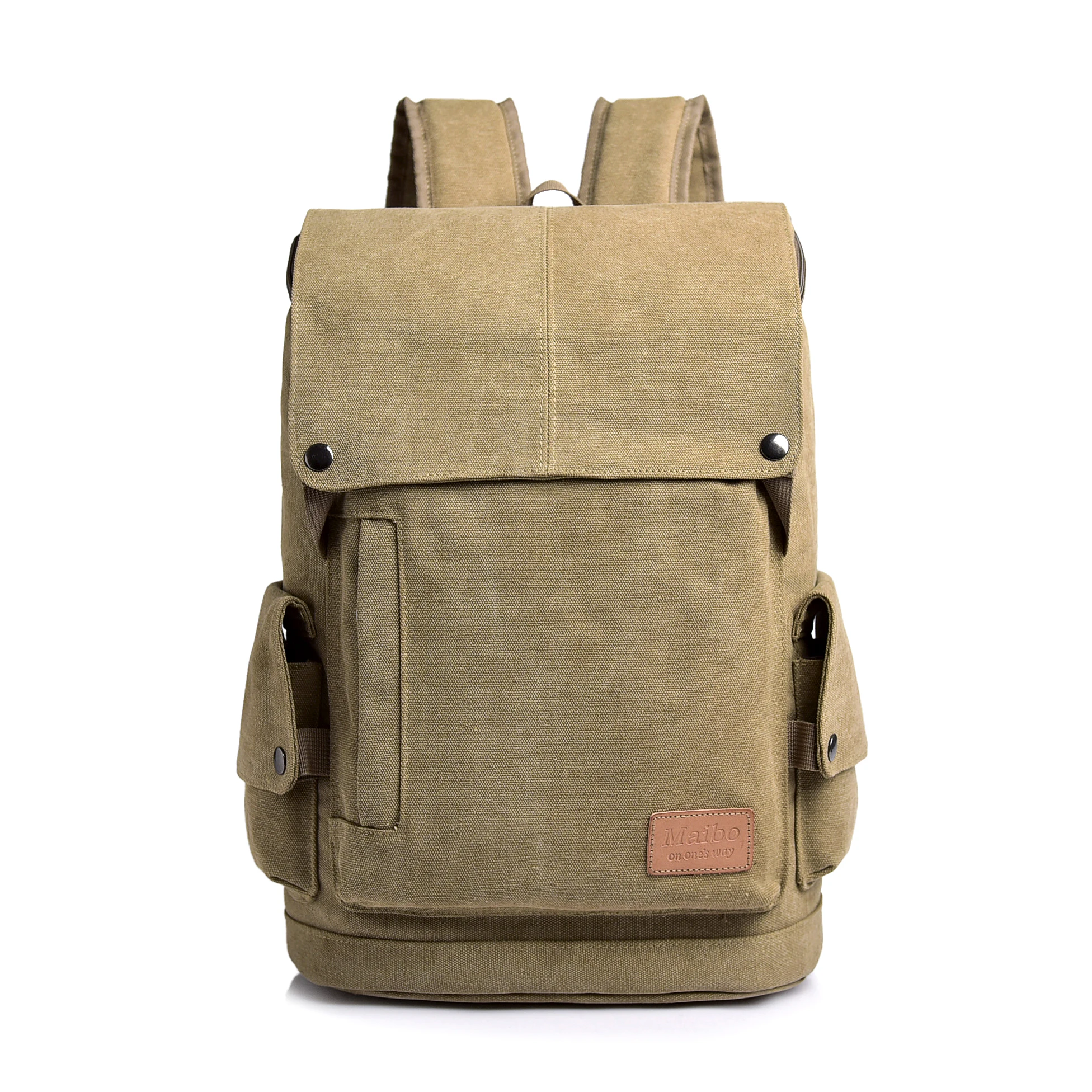 

Wholesale price durable large capacity bag low MOQ vintage flap backpack men, Customized color