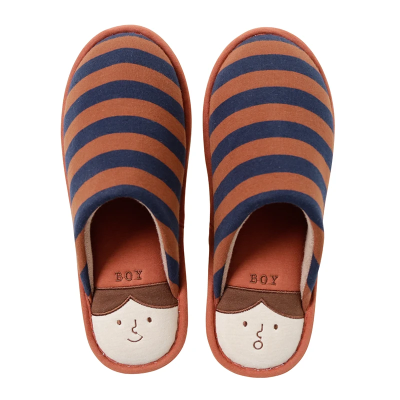 
High Quality Stripe Patchwork Indoo Bedroom Slippers latest design slippers 