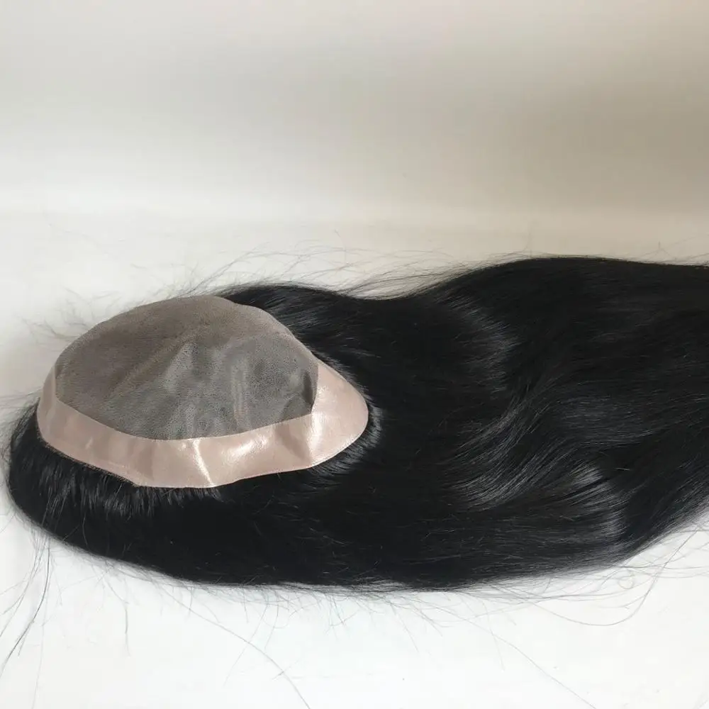 

mono Lace Natural Black Human Hair Women Toupee For Quick Delivery