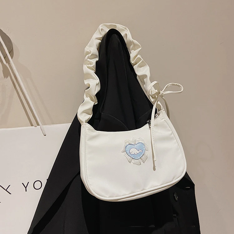 

Popular Tote Bag 2022 New Autumn And Winter Retro Fold Lace Handbags Underarm Bag Casual Lace Shoulder Bag