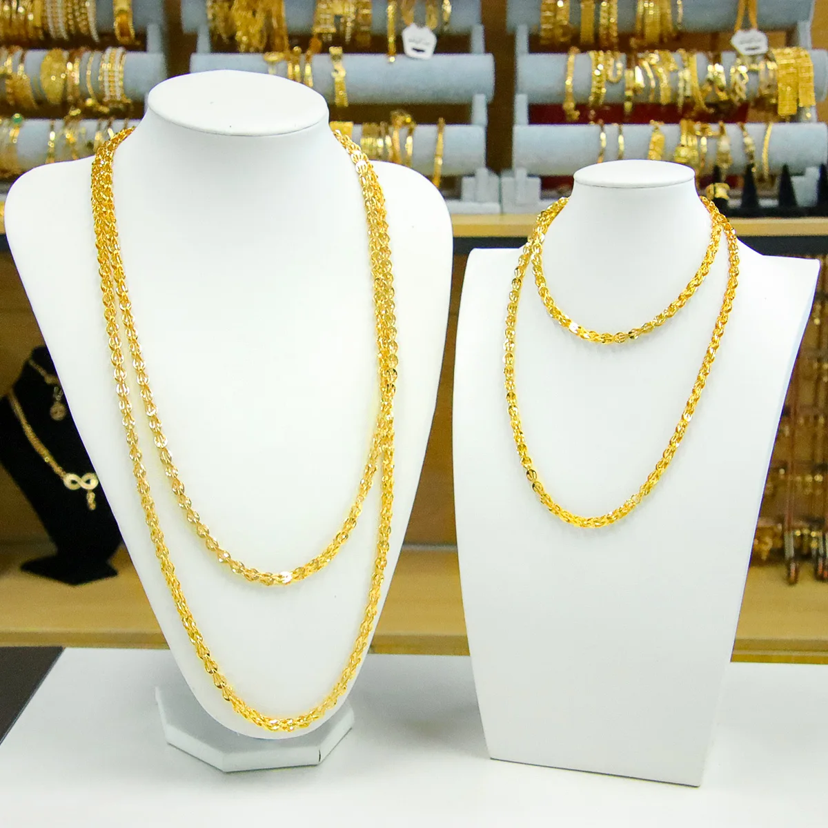 

New Personality Trend Women's Brass Gold Plated Necklace Non Tranish Multi Layer Stacked Necklaces for Women