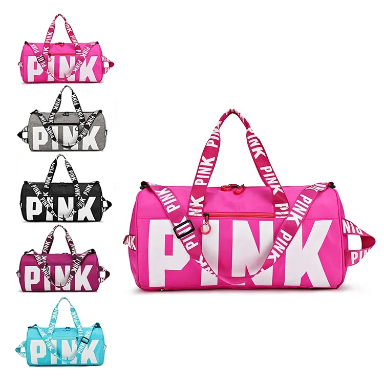 

Wholesale custom foldable sport gym women mens waterproof travel duffel bag pink duffel bag duffle bag, Customized color