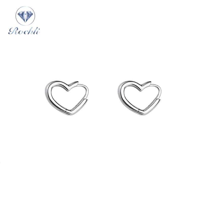 

925 Silver Fashion Gold Silver Color Wholesale Heart Shape Earrings Jewelry Women Cute Gift Party Western Stone Wedding Elegant