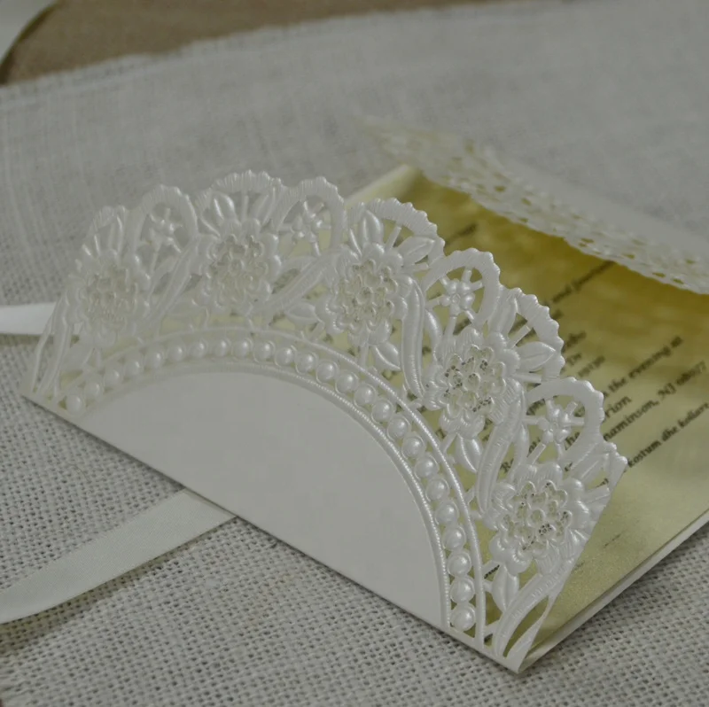 
Wholesale multi color square laser cut foil wedding invitations 