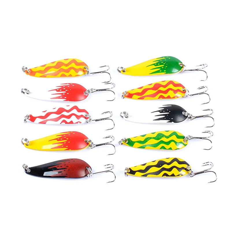 

HAWKLURE metal spoon fishing lure 5.7g 4.2cm sequins hard lure spinner baits, 10 colors