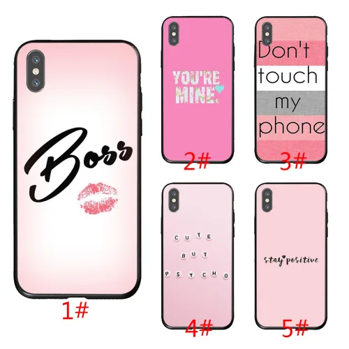 

Wholesale pink girl boss phone case Soft TPU Back Soft Cover mobile phone accessories for iphone case for iphone 11 case