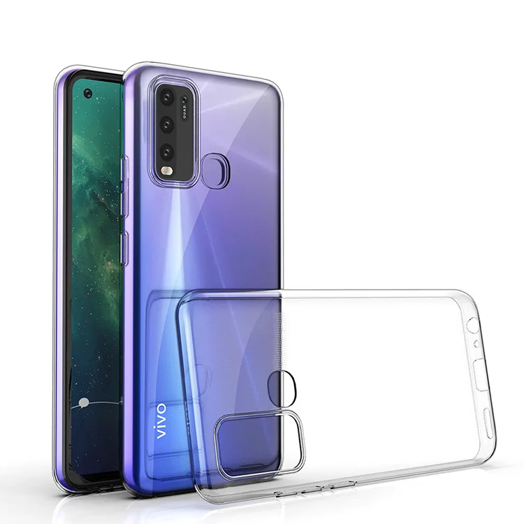 

For Vivo Y30 Y50 Back cover, Soft TPU Transparent Clear Cell Phone Shockproof Protective Cover For Vivo Y30 Y50 Phone Cases, As picture shows