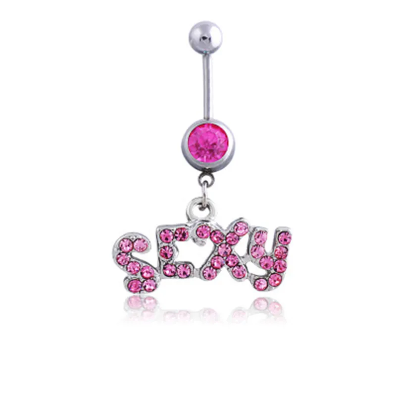 

BBR-039 Sexy Letter Surgical Steel Belly Button Ring Navel Ring For Body Piercing