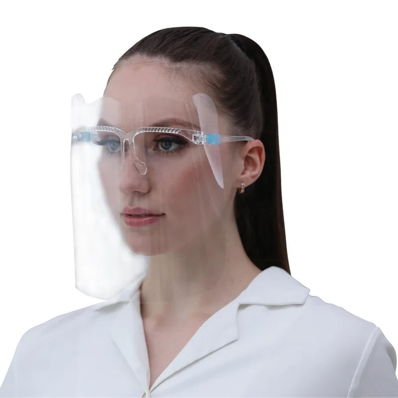 

PVC Anti Folg Protective Face Kitchen Glasses Anti Spitting Oil Dust Proof Visor PET Transparent Face Facial, As the pcitures