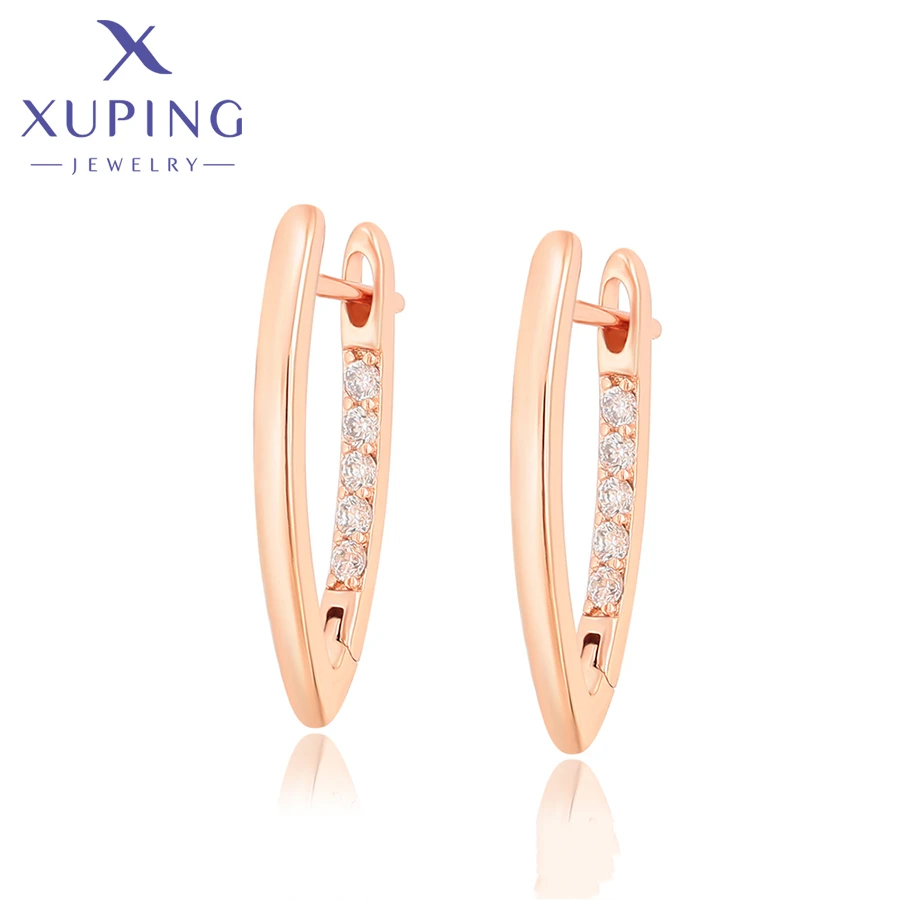 

A00901476 xuping fashion elegant earring Rose gold color Women beautiful unique New design simplicity earring