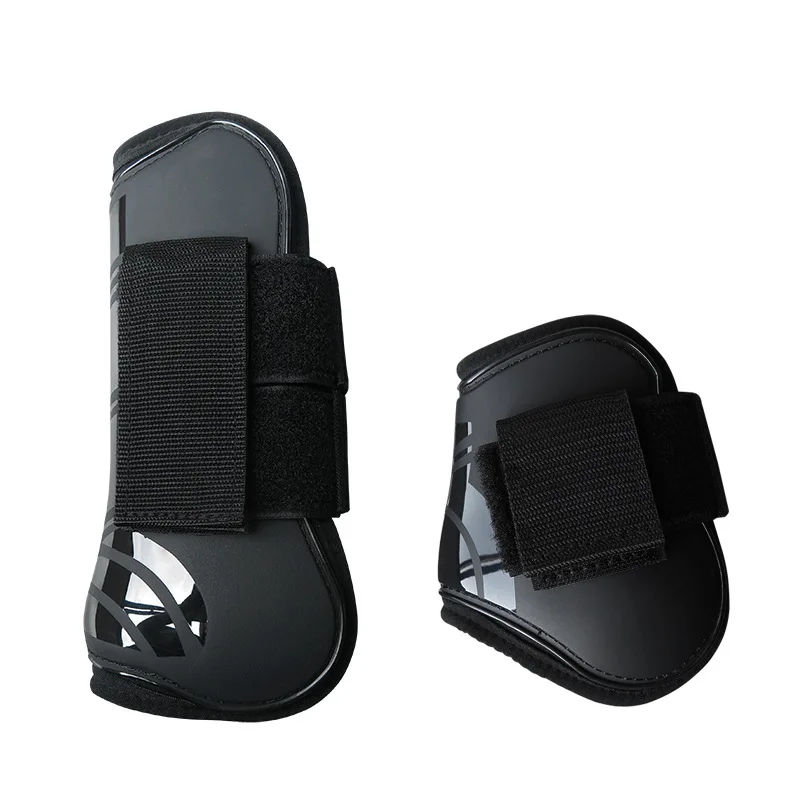 

Horse Leg Boots Adjustable Front Hind Horse Leg Protection Wraps PU Shell Horse Leg Protective Guards Protective Gear