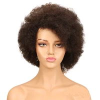 

Wholesale brazilian human hair wigs machine made wigs vendor afro kinky short hair wigs for black women