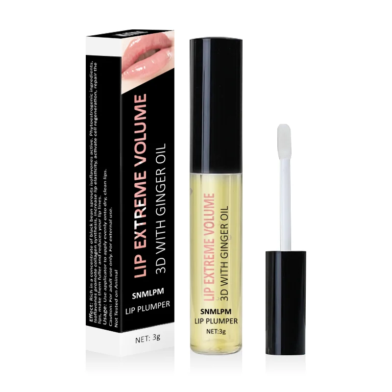 

Private Label Plumper Gloss Shiny Lip Extreme Volume Moisturizer Long Lasting 3D With Ginger Oil